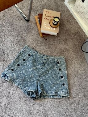 Unlisted Light Blue Buttons Denim Shorts